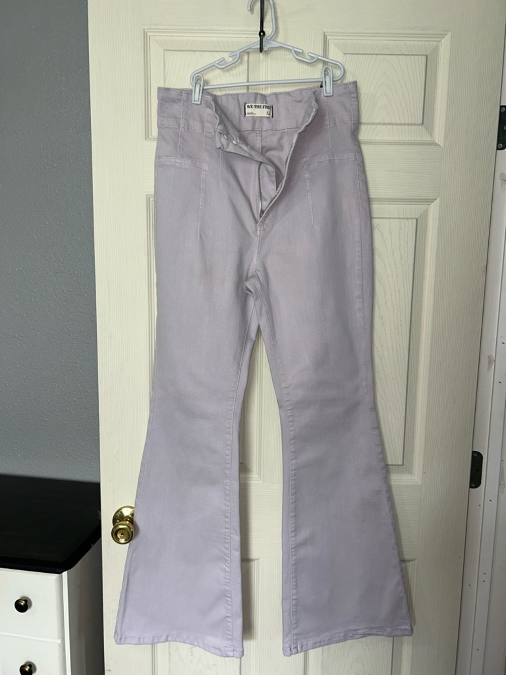 We The Free Pastel Lavender Flare Jeans